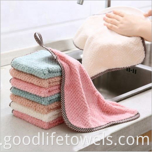 Fleece Cleaning Hand Dish Towels For Kitchen